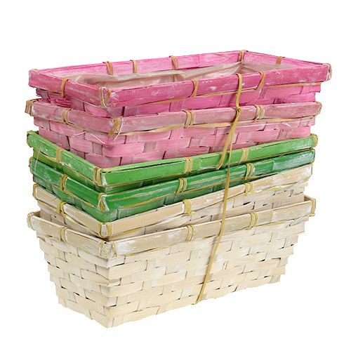 kohteita Kevätkorit neliönmuotoiset moniväriset 25x12x9cm 6 kpl