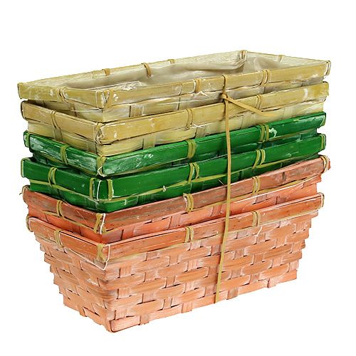 kohteita Jousikori 25x13x9cm oranssi, keltainen, vihreä 6 kpl