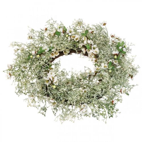 Floristik24 Kevätseppele kirsikankukkia gypsophila seppele keinotekoinen Ø50cm