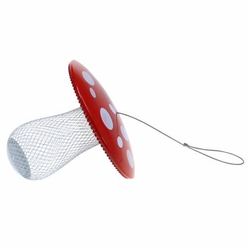 Floristik24 Ruokintapaikka myrkkysieni ripustettavalle metallille Ø22cm H20cm