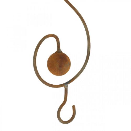 Floristik24 Koristelintu metallista, ruokaripustin, puutarhakoristelu ruostumatonta terästä L38cm