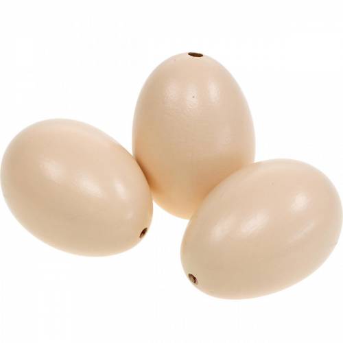 Floristik24 Goose Eggs Cream Puhalletut munat Pääsiäiskoristeet 12 kpl