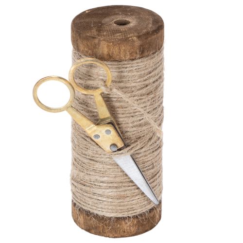 kohteita Lankarulla koristesaksilla Ø6,5 cm, korkeus 15 cm, 2 kpl, vintage-tyyli