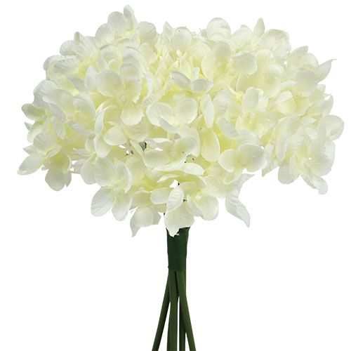 Floristik24 Hortensia nippuja keinotekoisia kukkia valkoinen L27cm