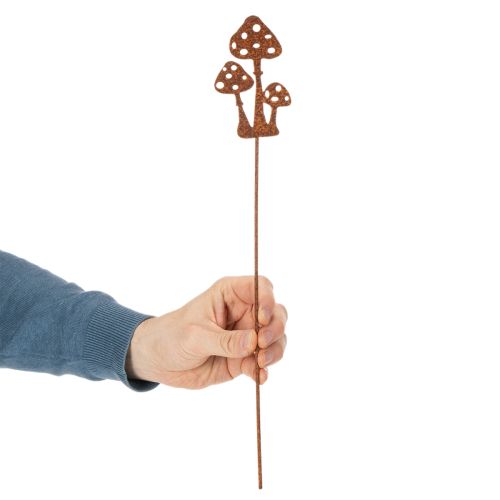 Puutarhakeppi, säänkestävää terästä, kärpässienen koristekeppi, 10 cm, 6 kpl | Floristik24.fi