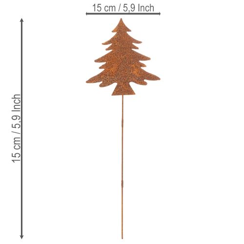 Puutarhakeppi, säänkestävää terästä, peura, tähti, kuusi, korkeus 10/15 cm, 3 kpl | Floristik24.fi