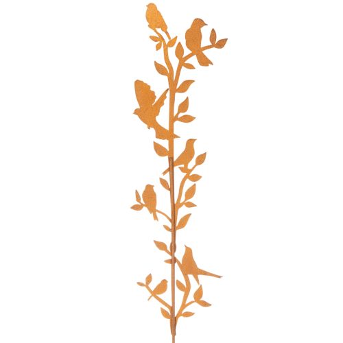 Puutarhakeppi linnuilla, metallikoriste, 100 cm | Floristik24.fi