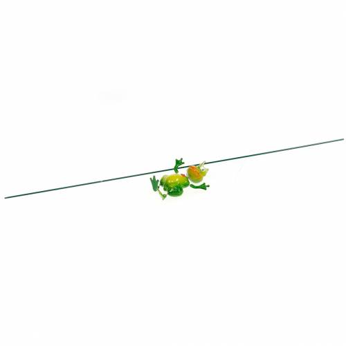 Floristik24 Garden Stake Frog King metallijousenvihreällä, keltainen, kultainen H68,5cm