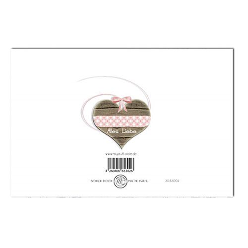 Floristik24 Syntymäpäiväkortti "Alles Liebe" 6kpl