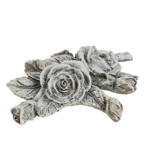 Ruusu hautakoristeluun polyresiini 10cm x 8cm 6kpl