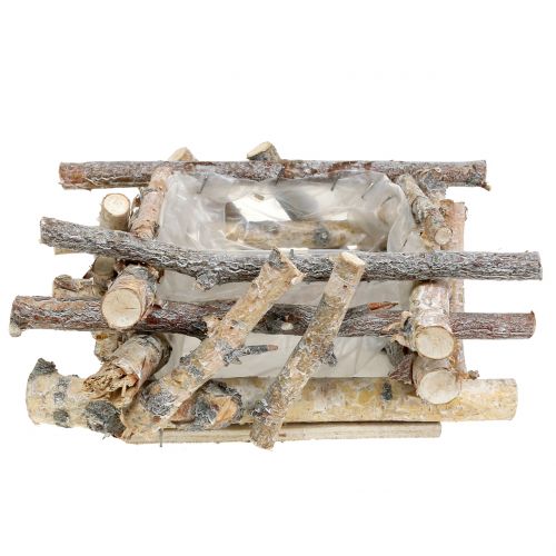 Floristik24 Koivun oksat valkoisena pesty 23cm x 23cm K10cm