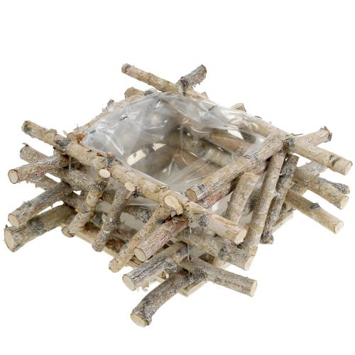 Floristik24 Istutin Koivun oksat Valkoinen pesty 28cm x 28cm H10cm