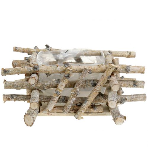 Floristik24 Istutin Koivun oksat Valkoinen pesty 28cm x 28cm H10cm