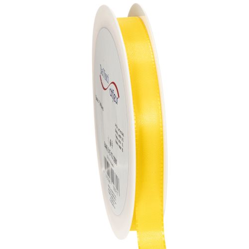 Floristik24 Lahja- ja koristenauha, taftinauha, 15 mm x 50 m, keltainen