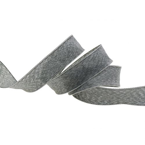 Floristik24 Lahjanauha harmaa matta 25mm 20m