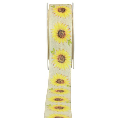 Lahjanauha auringonkukat keltainen nauha 40mm 15m