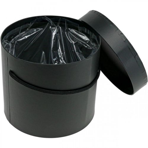 Floristik24 Lahjarasia pyöreä Flowerbox musta Ø12.5/14.5/16.5cm 3 kpl setti