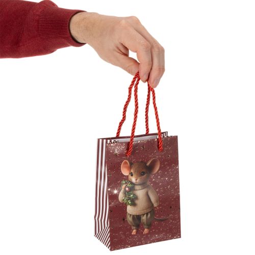 Joululahjakassi hiiriaiheella, 16 cm, 2 kpl | Floristik24.fi