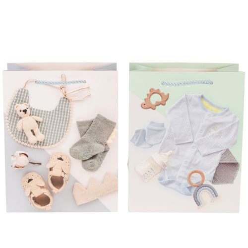 kohteita Vauvan lahjakassi pojalle - ihanteellinen vauvalahjoiksi syntymän yhteydessä - 23 cm - 2 kpl