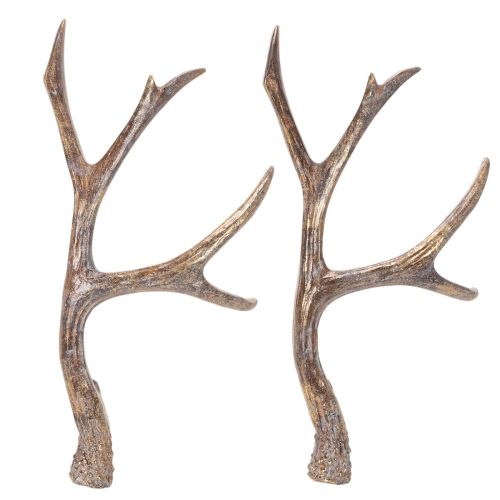 Tekoälyiset koristeelliset sarvet, maalaismaiset joulukoristeet, 29 cm, 2 kpl