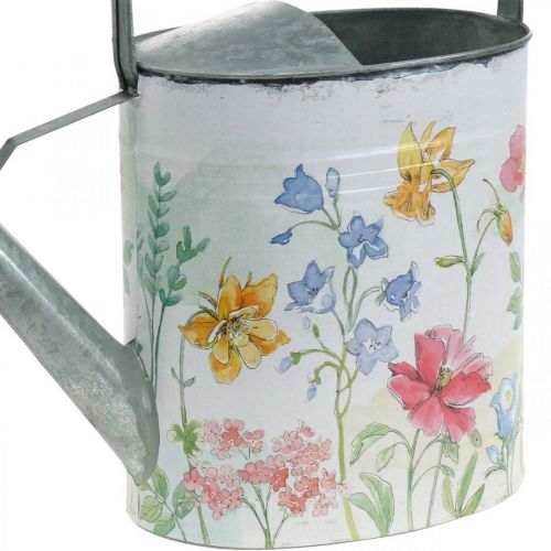 Koristeellinen kastelukannu metalli, metallinen kannu kukkia vintage L35cm K31cm