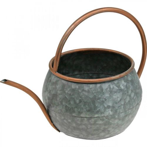 Koristeellinen metallinen istutuskone koristeluun, puutarhan koristeluun, kastelukannu istutukseen hopea, kupari L41cm Ø26cm K30cm