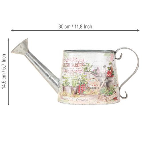 kohteita Kastelukannu koristelu hopea metalli Fresh Garden 30x11x14,5cm