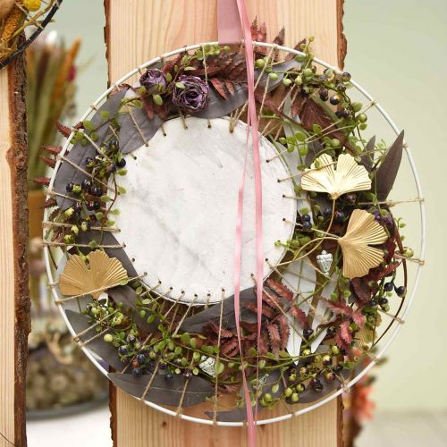 Floristik24 Ginkgo-lehtimetallikoristeet kultainen koristetulppa 14cm 12 kpl