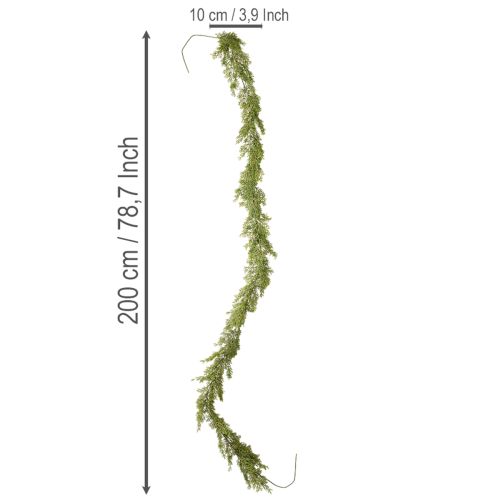 Keinotekoinen kuusiseppele oviin ja ikkunoihin, 200 cm | Floristik24.fi