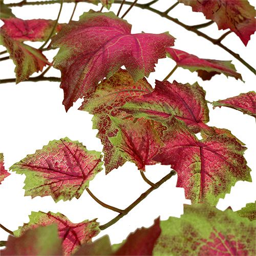kohteita Garland-viiniköynnöksen lehdet vaaleanpunaiset, vihreät 190cm