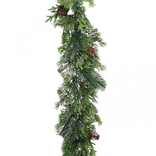 Floristik24 Jouluseppele deco seppele käpyillä vihreä 182cm