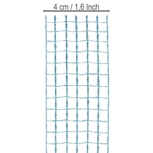 Koristenauha, ruudullinen nauha, 4,5 cm leveä, sininen, askarteluprojekteihin, 10 m | Floristik24.fi