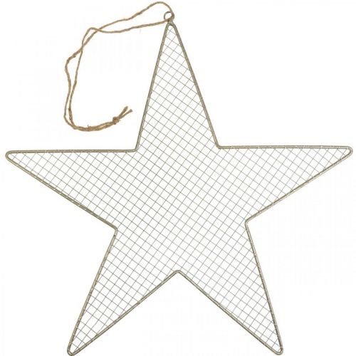 kohteita Metal Star Mesh Deco Star Metal Deco Gold Ø57cm