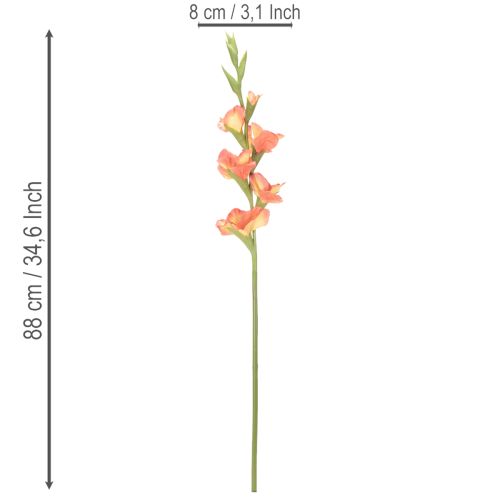 Keinotekoinen gladiolus monikukkainen kimppuun, 88 cm | Floristik24.fi