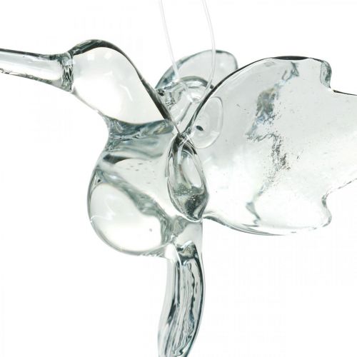 Floristik24 Lasi koriste paratiisilinnut, koriste kolibri, lasi riipus, lintu koriste 3kpl.