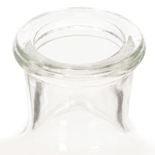 Lasipullo kuvioinnilla, lieriömäinen, kirkas, koristeellinen maljakko, 15 cm, 6 kpl | Floristik24.fi