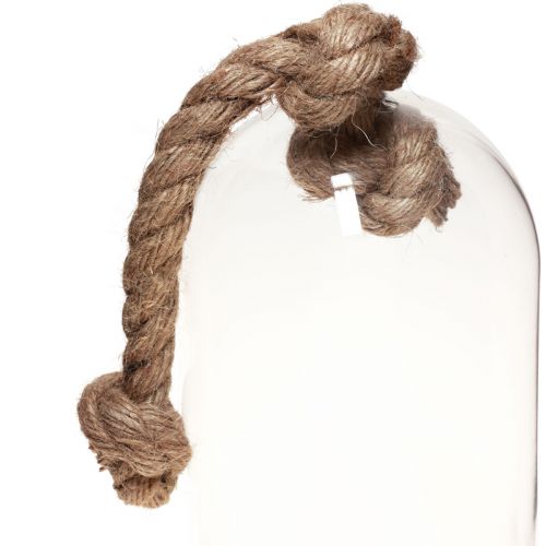 Floristik24 Lasinen kellokoristelu betonialustalla Ø13,5cm H24cm