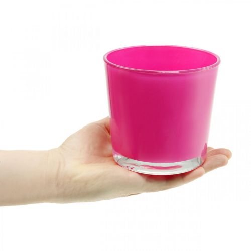 Floristik24 Lasikylpyamme, pinkki Ø11,5cm K11cm