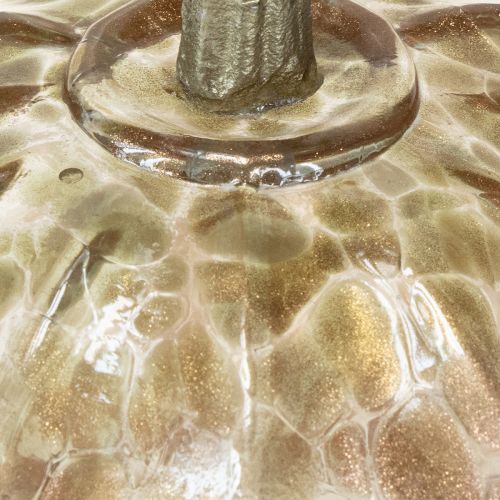 kohteita Lasinen kurpitsapöytäkoriste, syyskurpitsa, lasia ja metallia, 14 cm korkea, 2 kpl