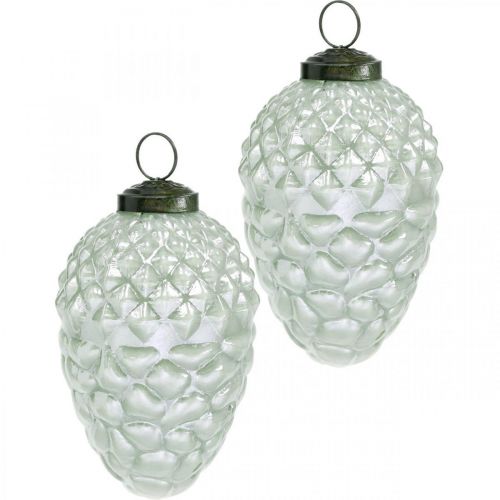 Floristik24 Puu Koriste Cone Syksyn hedelmät Aito lasi Antiikki Look Ø7cm H11,5cm 6kpl.