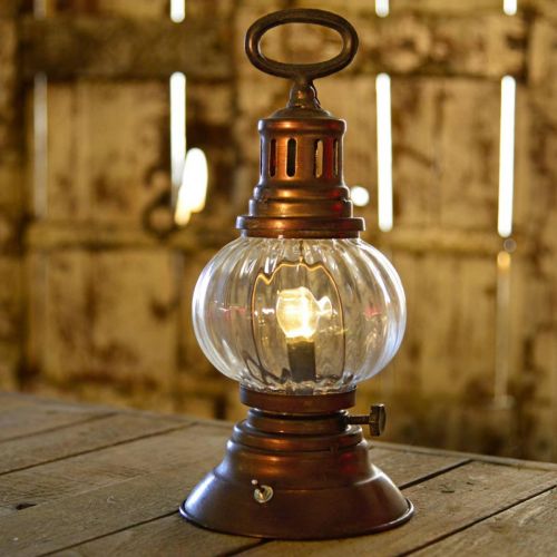 Floristik24 LED hurrikaanilyhty, metallilamppu, koristevalo, vintage look Ø12,5cm H30cm