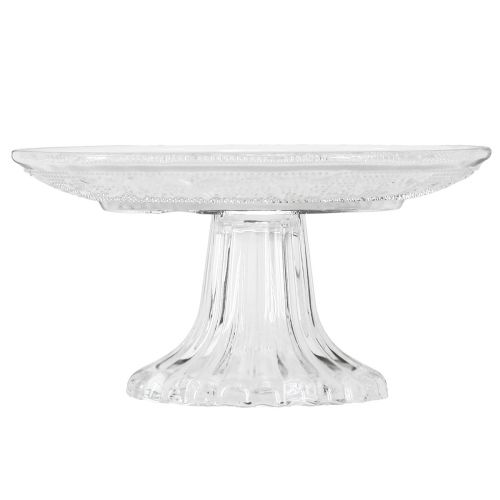 kohteita Lasilautanen jalassa Tasainen lasikulho kirkkaalla kuviolla Ø15cm