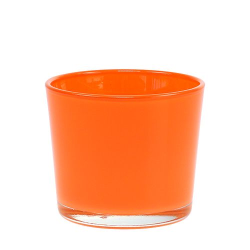 Floristik24 Oranssi lasiistuin Ø10cm K8,5cm
