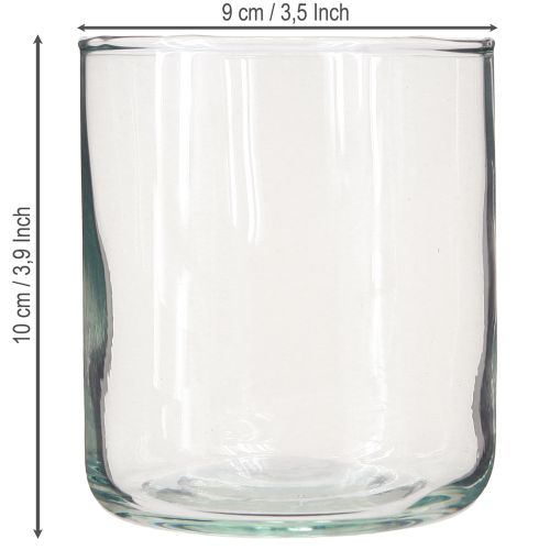 kohteita Lasimaljakko, kukkamaljakko, koristemaljakko värittömänä Ø9cm K10cm