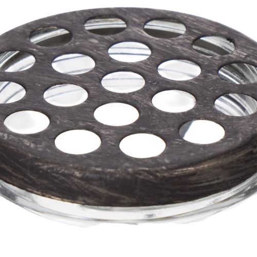 kohteita Lasipullo metallikorissa, ihanteellinen koristeeksi olohuoneeseen, 20 cm