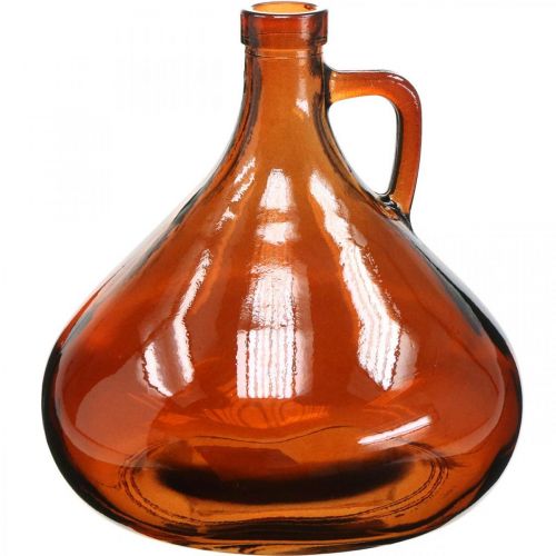 Lasimaljakko vintage look lasikoriste ruskea Ø17cm K18cm
