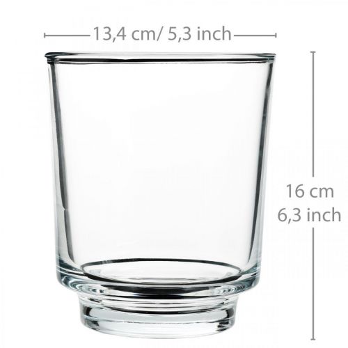 Floristik24 Orkidea-istutuslasi pohjalla kirkas H16cm Ø13,4cm