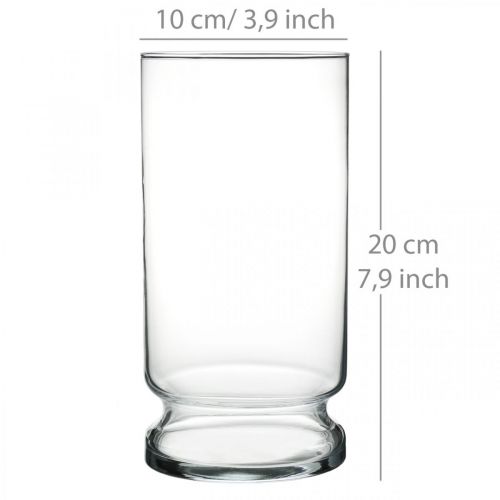 Floristik24 Lasimaljakkosylinteri kirkas Ø10cm K20cm