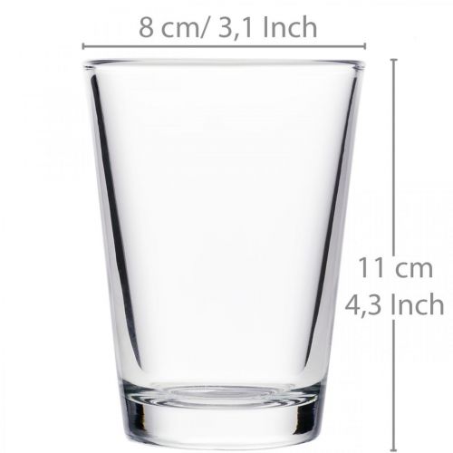 kohteita Lasimaljakko kirkas Ø8cm H11cm pöydän koristeluun
