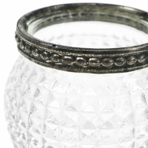 Floristik24 Lasi lyhty Ø6.5cm H5.5cm 6kpl